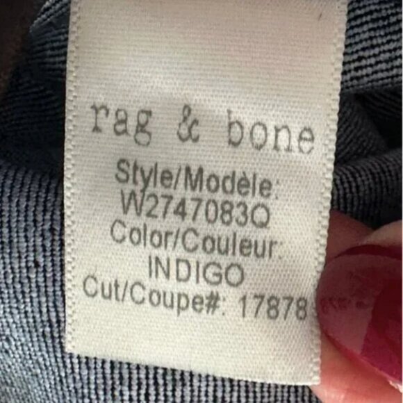 rag & bone Simone Denim Ankle Stretch Pants Jeans in Indigo Size 10 - Picture 12 of 12